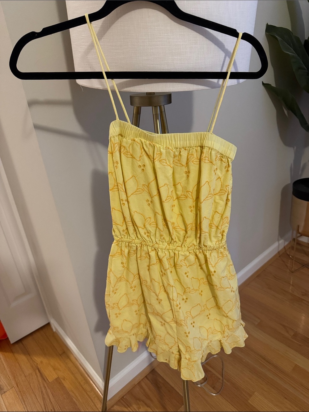 ASOS- Yellow Floral women’s Romper - Bright Yellow